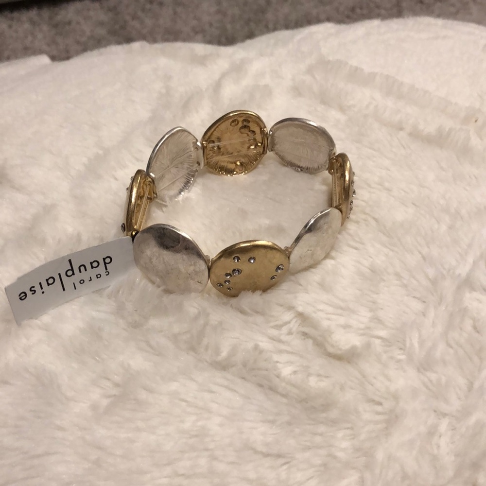 NWT - crystal, silver and gold bracelet